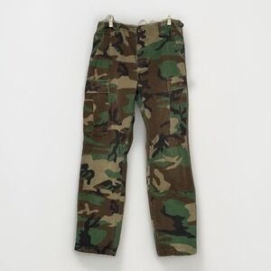 US Army Pants Small Regular Woodland Camo BDU Hot Weather Combat Ripstop Trouser